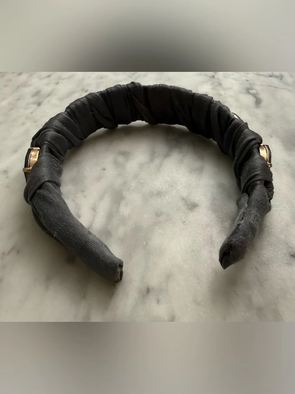 Anthropologie statement crystal embellished headband Gray NWOT